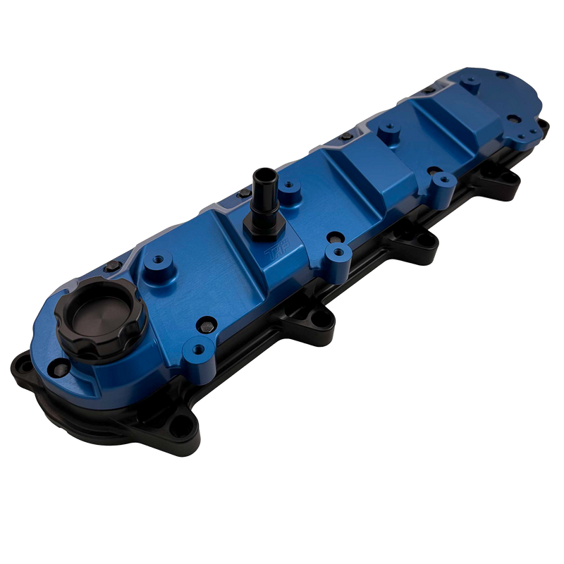 Blue anodized TooHighPsi L8X valve covers