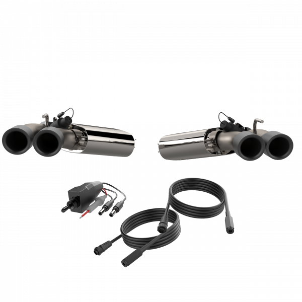 2016-2024 Chevrolet Camaro SS  QTP Screamer Axle Back Quad Tip Bumper Black Tips