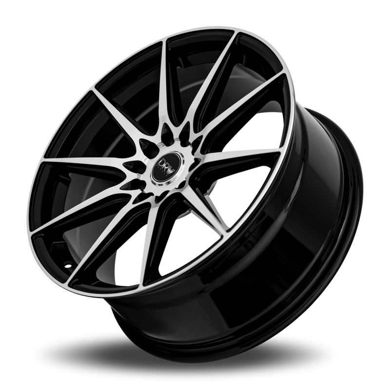 DRW Wheels D19 18x8 5x110/114.3 38 73.1 Gloss Black Machine Face
