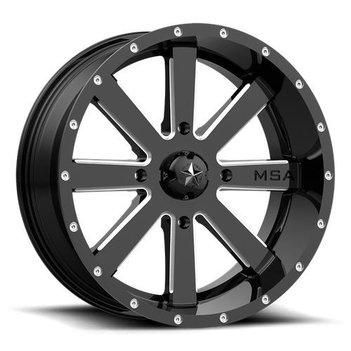 FLASH UTV 24X7 4X156 G-BLK MILL 00MM