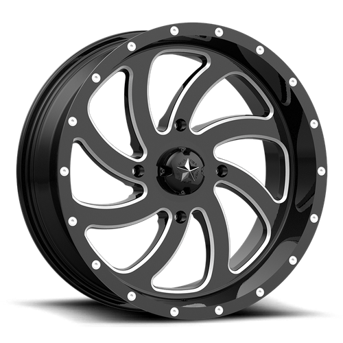 SWITCH UTV 18X7 4X156 G-BLK MILL 00MM