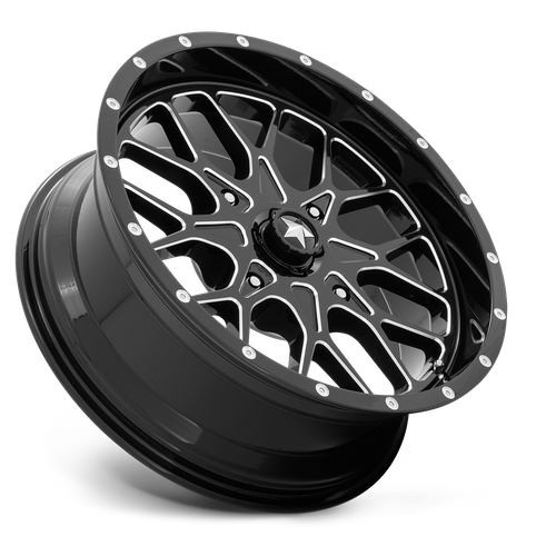 PORTAL UTV 22X7 4X156 115 G-BLK-MILL +0