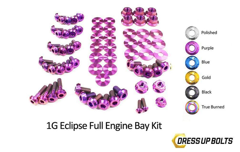 Mitsubishi 1G Eclipse (1990-1994) Titanium Dress Up Bolts Full Engine Bay Kit