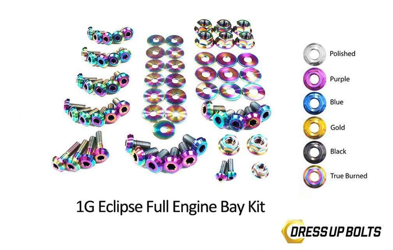 Mitsubishi 1G Eclipse (1990-1994) Titanium Dress Up Bolts Full Engine Bay Kit