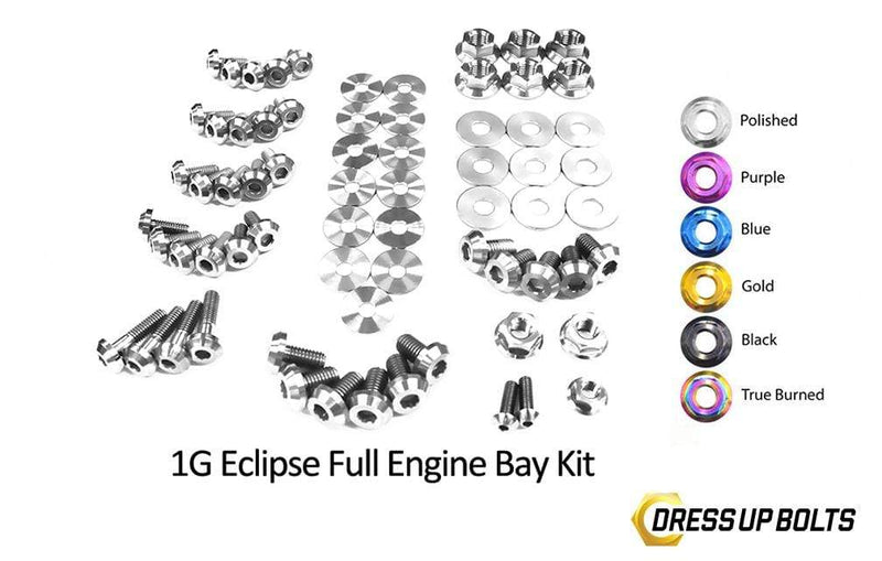 Mitsubishi 1G Eclipse (1990-1994) Titanium Dress Up Bolts Full Engine Bay Kit