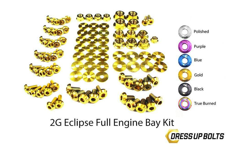 Mitsubishi 2G Eclipse DSM (1995-1999) Titanium Dress Up Bolts Full Engine Bay Kit