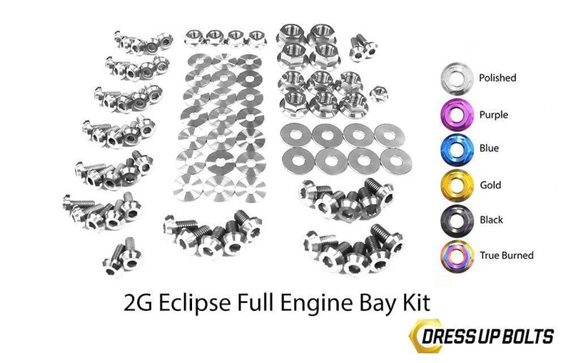 Mitsubishi 2G Eclipse DSM (1995-1999) Titanium Dress Up Bolts Full Engine Bay Kit