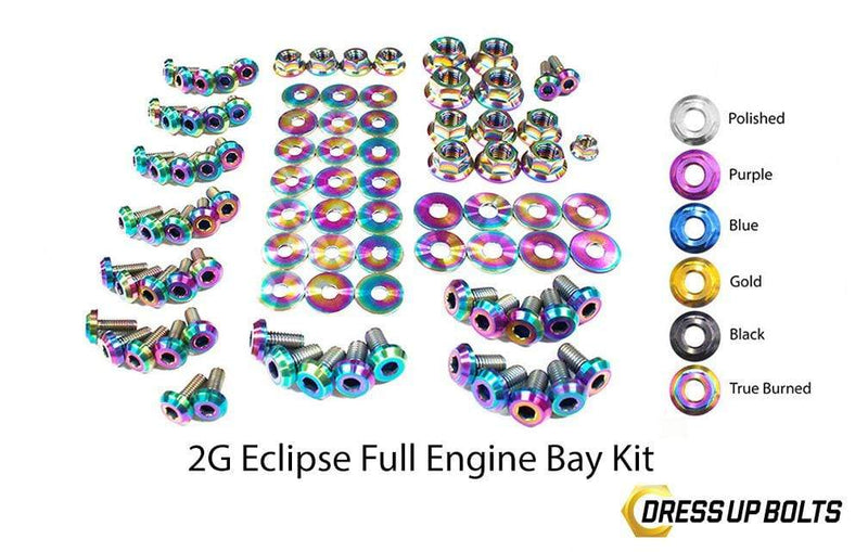 Mitsubishi 2G Eclipse DSM (1995-1999) Titanium Dress Up Bolts Full Engine Bay Kit