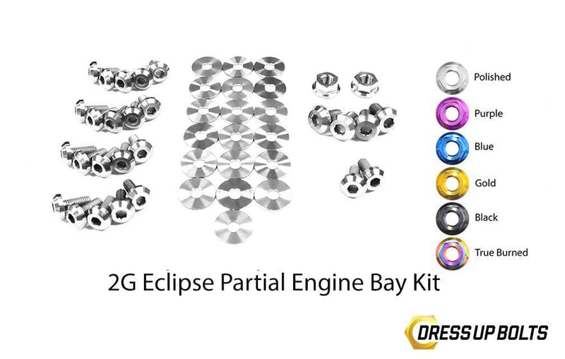 Mitsubishi 2G Eclipse (1995-1999) Titanium Dress Up Bolts Partial Engine Bay Kit