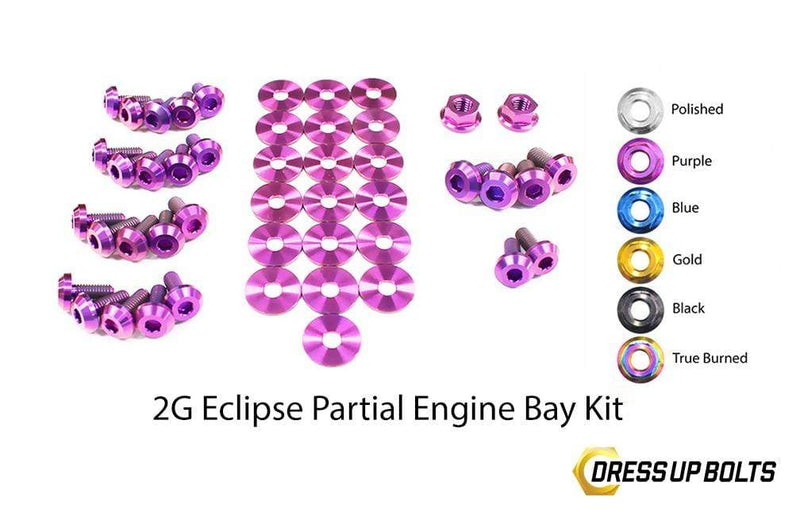 Mitsubishi 2G Eclipse (1995-1999) Titanium Dress Up Bolts Partial Engine Bay Kit