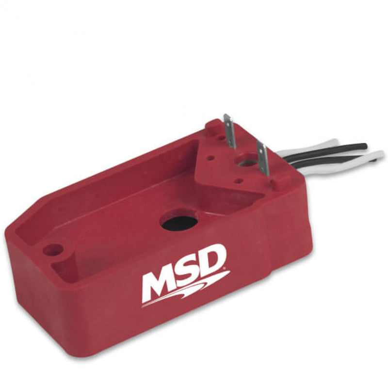 MSD Ignition Coil Interface Block, GM Dual Tower style Coils, Red