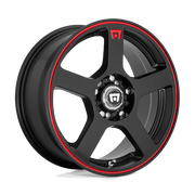 MR116 16X7 5X4.25/4.5 M-BLK/RED +40MM
