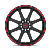 MR142 16X7 5X4.25/4.5 S-BLK RED 40MM