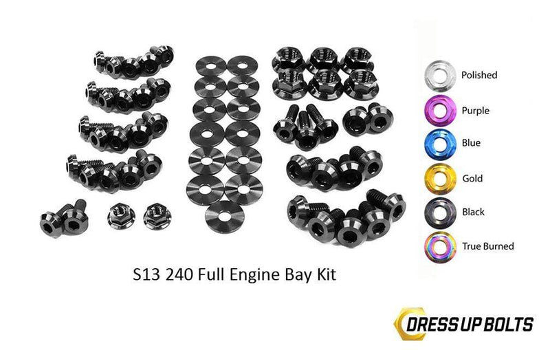 Nissan S13 240sx (1989-1995) Titanium Dress Up Bolts Full Engine Bay Kit