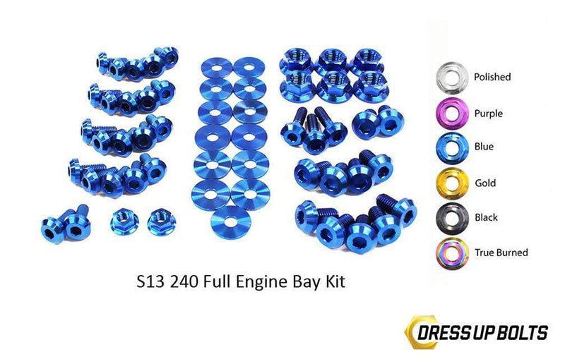 Nissan S13 240sx (1989-1995) Titanium Dress Up Bolts Full Engine Bay Kit