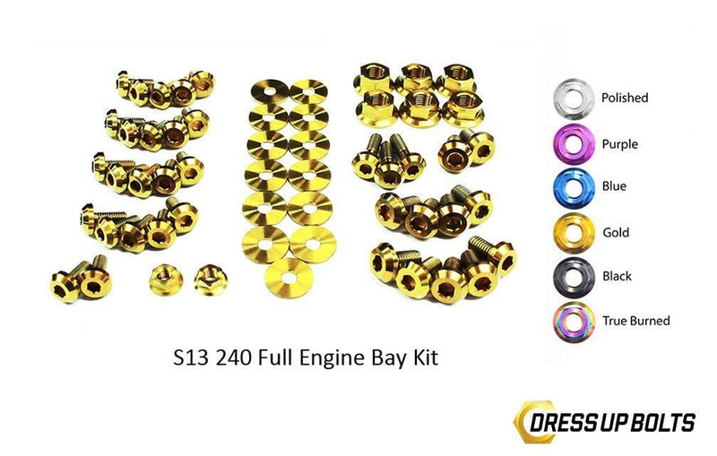 Nissan S13 240sx (1989-1995) Titanium Dress Up Bolts Full Engine Bay Kit