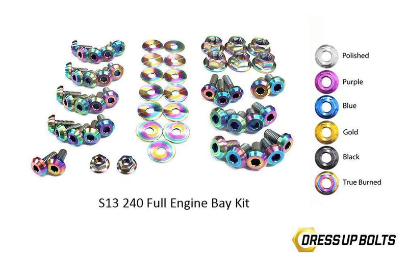 Nissan S13 240sx (1989-1995) Titanium Dress Up Bolts Full Engine Bay Kit