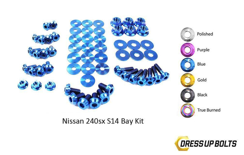 Nissan S14 240sx (1995-1998) Titanium Dress Up Bolts Engine Bay Kit