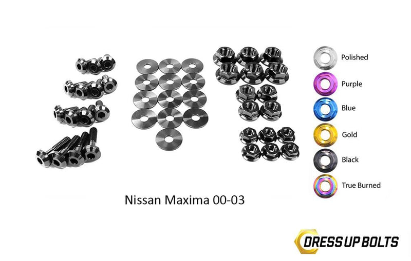 Nissan Maxima (2000-2003) Titanium Dress Up Bolts Engine Bay Kit