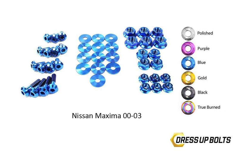 Nissan Maxima (2000-2003) Titanium Dress Up Bolts Engine Bay Kit