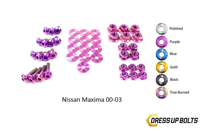 Nissan Maxima (2000-2003) Titanium Dress Up Bolts Engine Bay Kit