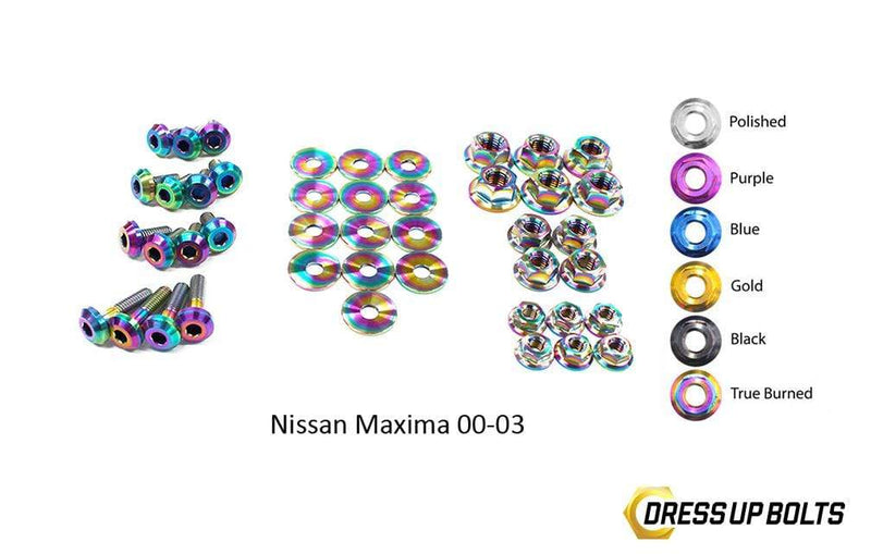Nissan Maxima (2000-2003) Titanium Dress Up Bolts Engine Bay Kit