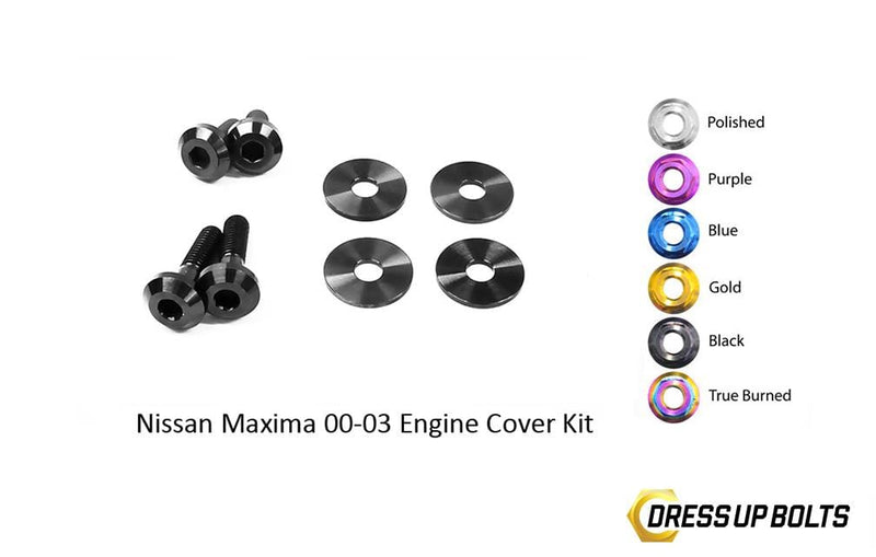 Nissan Maxima (2000-2003) Titanium Dress Up Bolts Engine Cover Kit