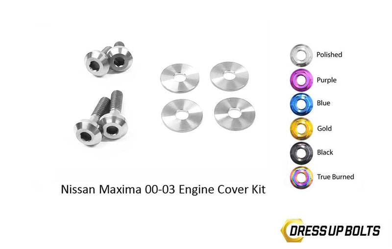 Nissan Maxima (2000-2003) Titanium Dress Up Bolts Engine Cover Kit