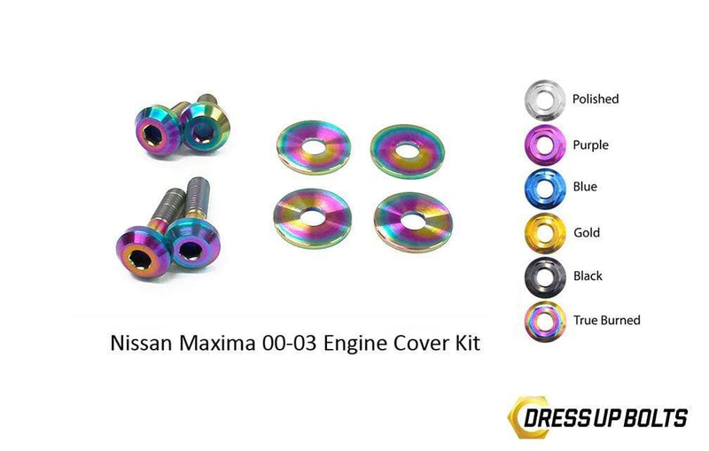 Nissan Maxima (2000-2003) Titanium Dress Up Bolts Engine Cover Kit