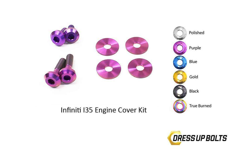 Dress Up Bolts Titanium Hardware Engine Cover Kit - VQ35DE Maxima Engine
