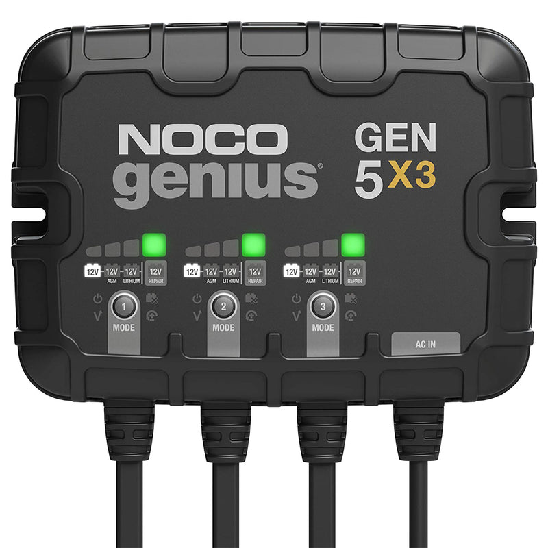 Battery Charger 3-Bank 15 Amp Onboard