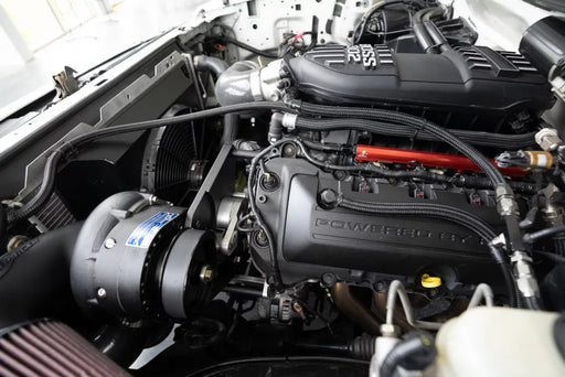 ProCharger OBS Ford Coyote-swap installation reference; selected supercharger, finish and intercooler may differ