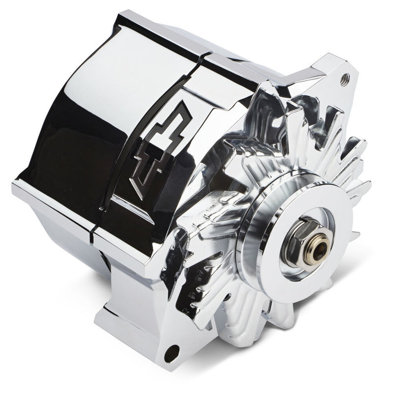 Alternator Recessed Black Bowtie Chrome