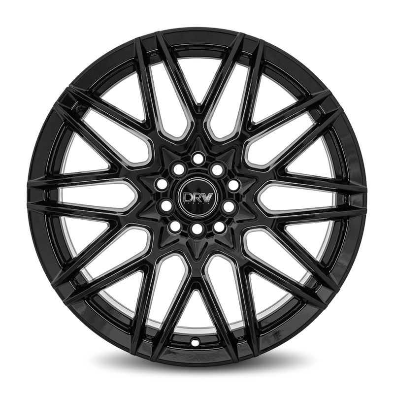 DRW Wheels D17 18x8 5x110/114.3 40 73.1 Gloss Black Machine Face