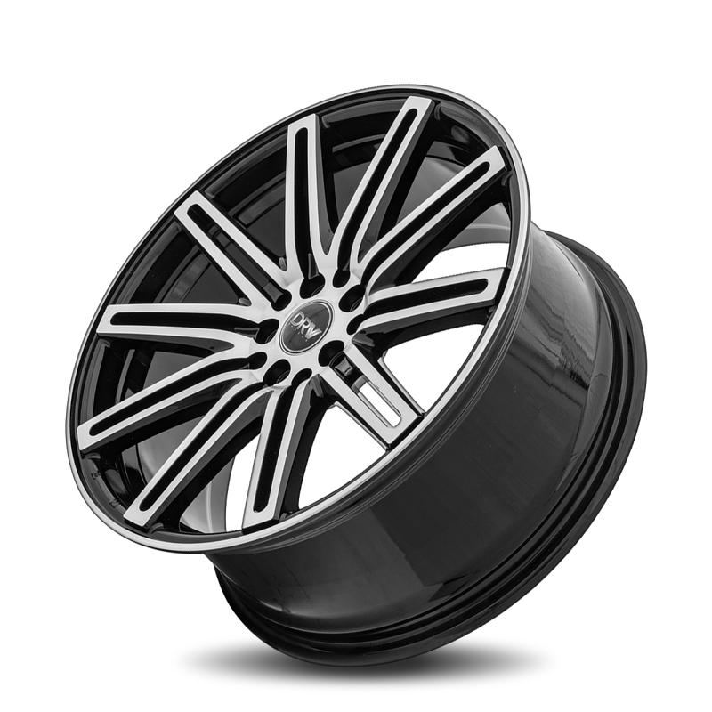 DRW Wheels D13 18x8 5x100/114.3 40 73.1 Gloss Black Machine Face
