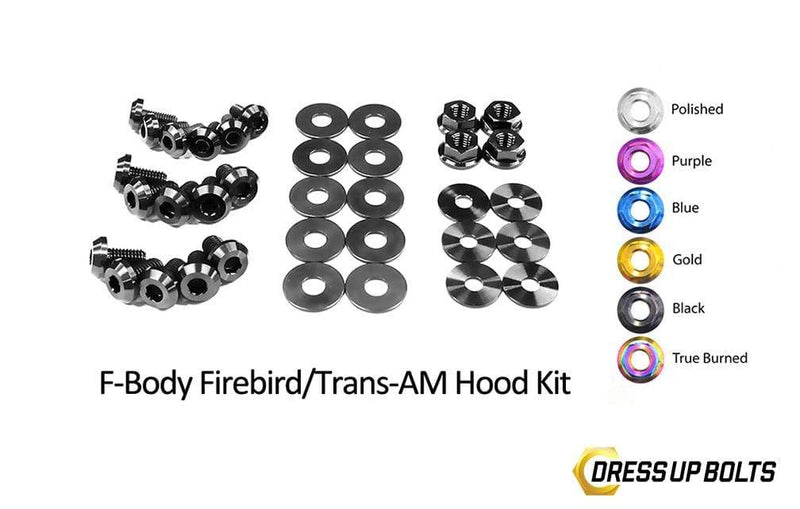 Pontiac Firebird/Trans Am (1998-2002) F-Body Titanium Dress Up Bolts Hood Kit