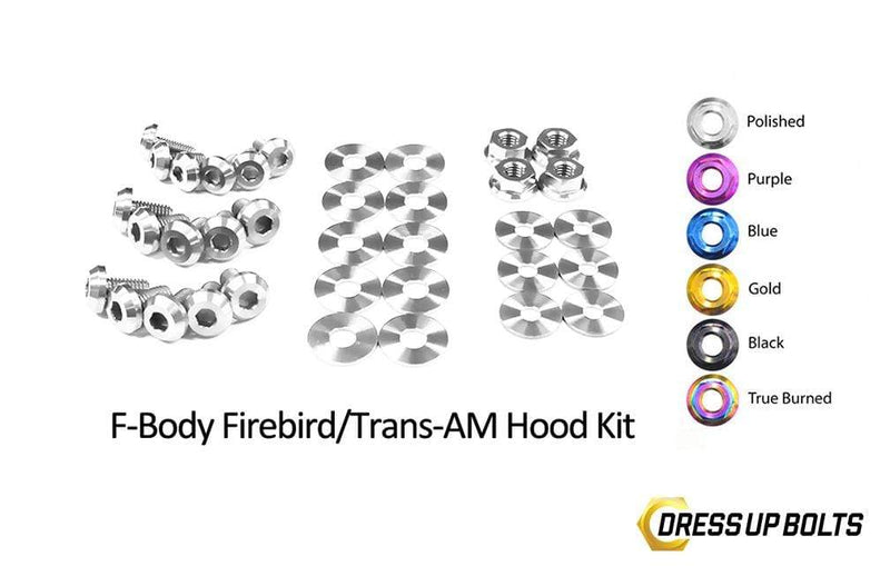 Pontiac Firebird/Trans Am (1998-2002) F-Body Titanium Dress Up Bolts Hood Kit