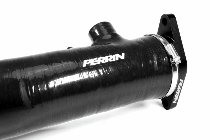 Perrin [22-24 WRX] Red/Black 3in Turbo Inlet Hose w/ Nozzle - Longer Version | PSP-INT-425