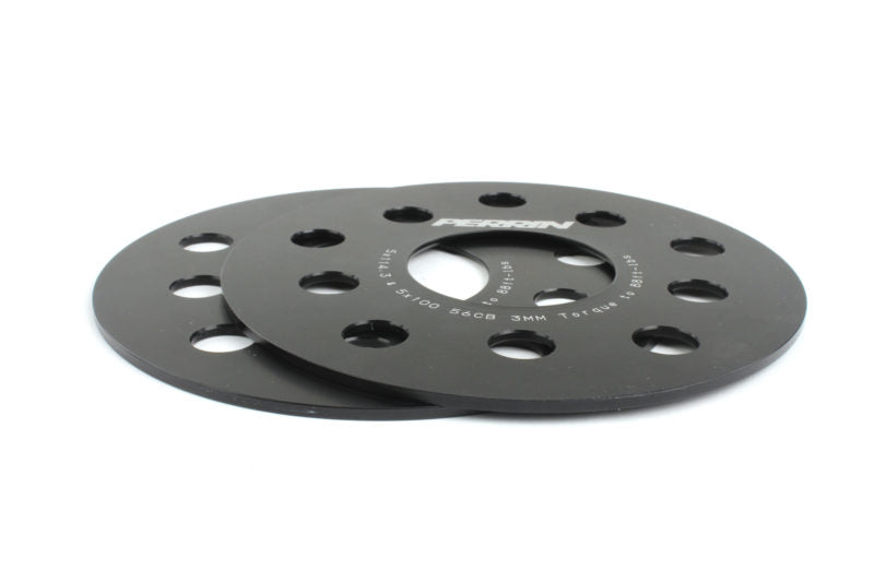 Perrin [15-25 WRX, 05-21 STI, 15-22 Outback, 15-22 Legacy, 19-22 Forester] 3mm Wheel Spacers Black | PSP-WHL-103BK