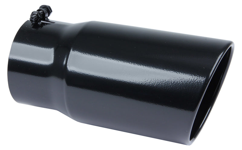 Exhaust Tip 5in x 6in 12in L Black Weld-on