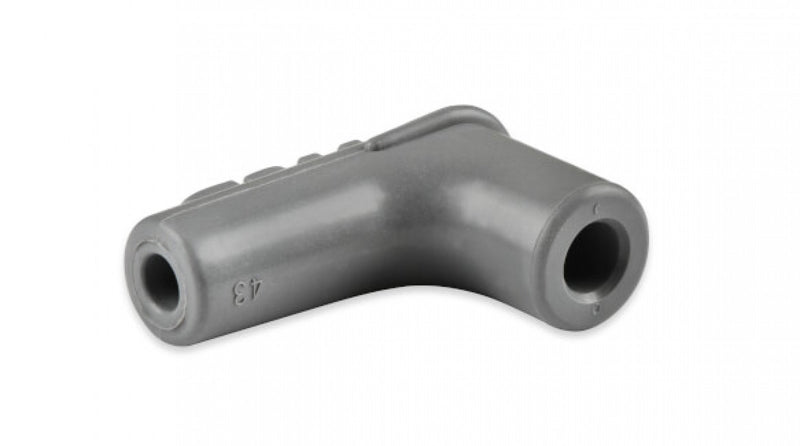 Boots, 90 Degree Logo Spark Plug, Gray Silicone 50EA