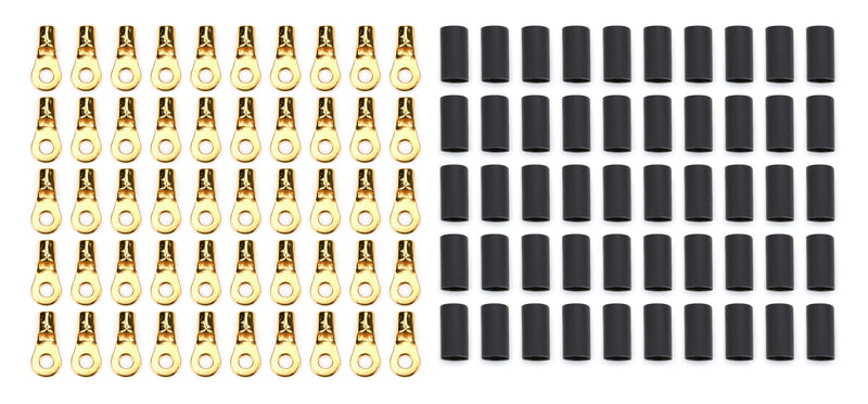 Ring Terminal #8 10-12 Ga w/Heat Shrink 50pk