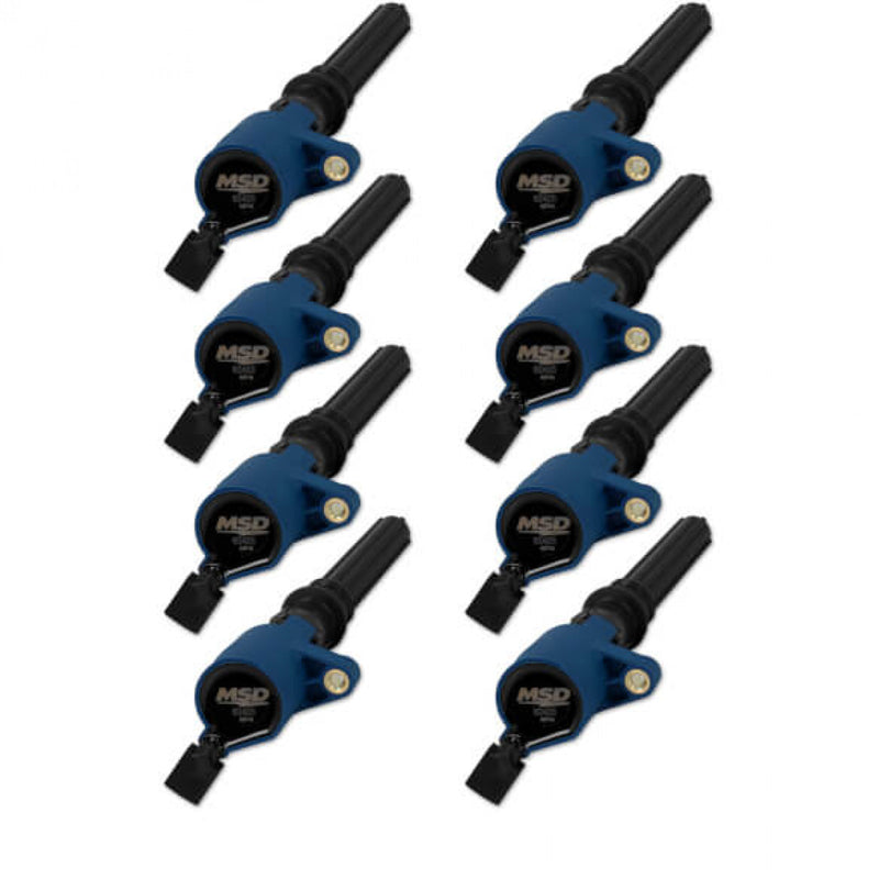 MSD Ignition Coil - Blaster - Ford 2-Valve V8 - Blue - 8-pack