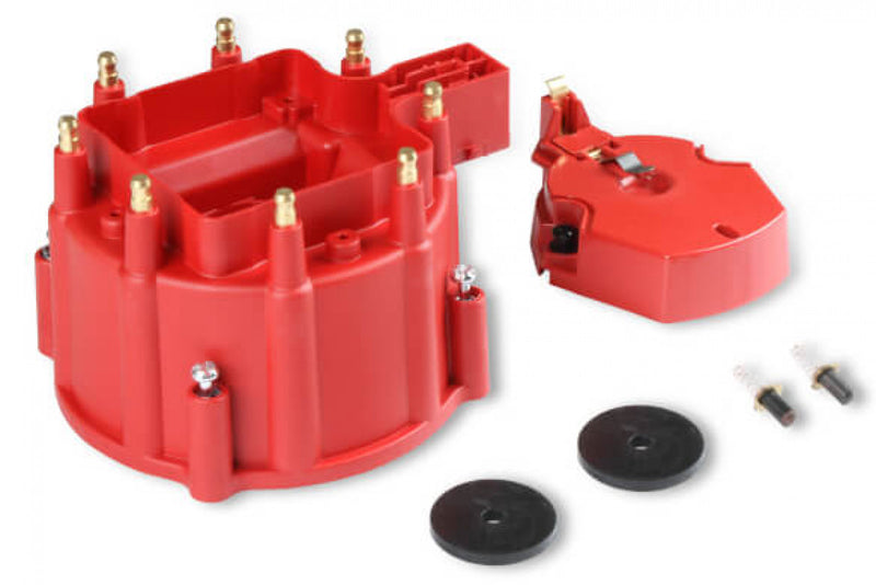 MSD Distributor Cap and Rotor - GM HEI - Red