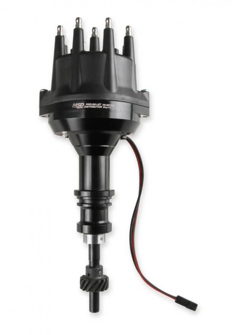 MSD Black Distributor Ford 289-302, Pro Billet, Small Cap, Steel Gear
