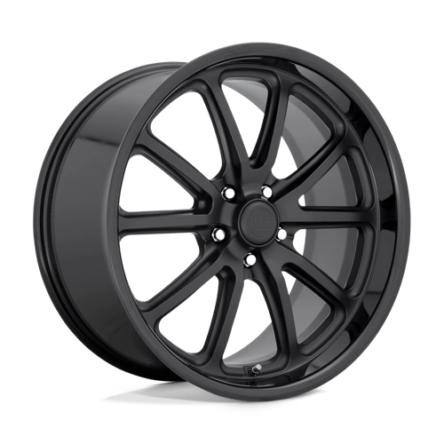 US Mags U123 22x9 5X5.0 Gloss Black with Machined Barrel wheel - view 1