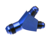Redhorse -10AN Inlet to Dual -8AN Outlet Y-Block, Blue - view 1