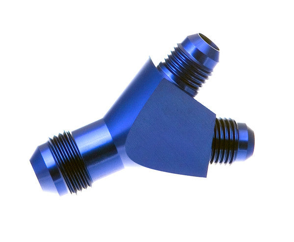 Redhorse -10AN Inlet to Dual -8AN Outlet Y-Block, Blue - view 1