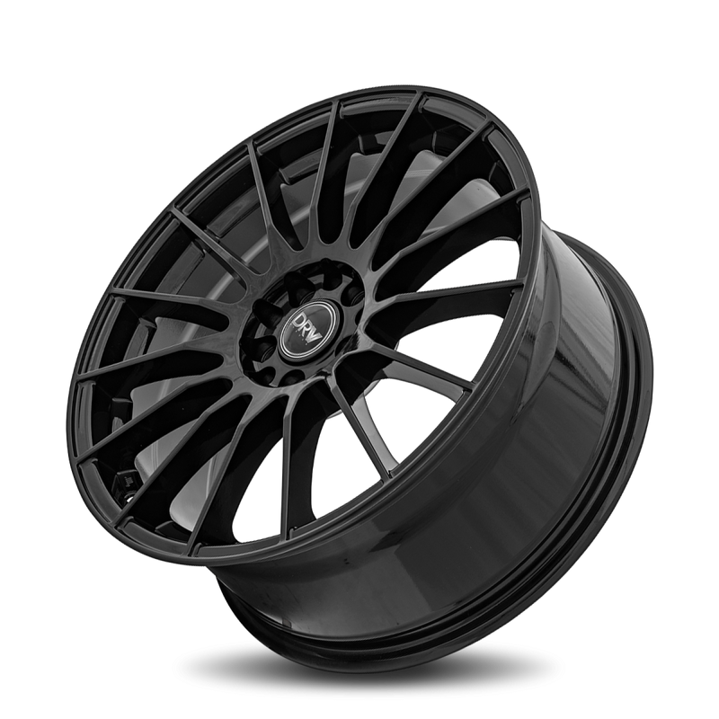 DRW Wheels D15 18x8 5x110/114.3 40 73.1 Gloss Black Machine Face