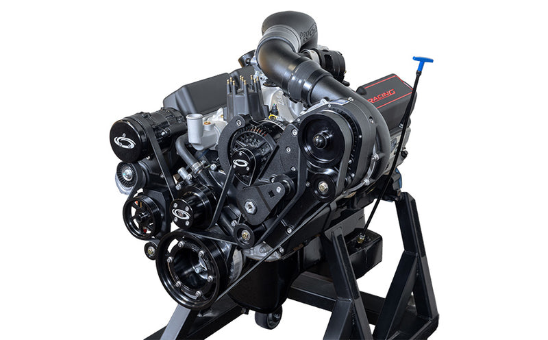 ProCharger SBF modular accessory-drive assembly reference; supercharger and accessory units are optional